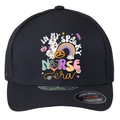 In My Spooky Nurse Era Halloween Rainbow Scary Horror Flexfit Unipanel Trucker Cap