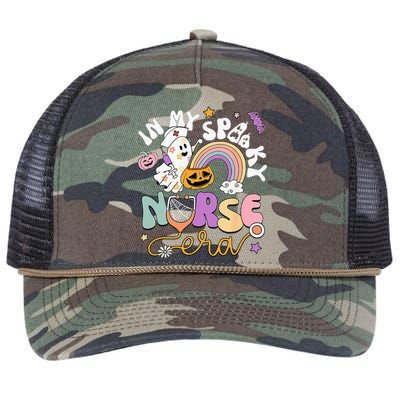 In My Spooky Nurse Era Halloween Rainbow Scary Horror Retro Rope Trucker Hat Cap