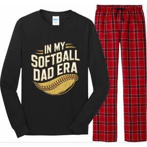 In My Softball Dad Era Softball Dads Softball Parent Gift Long Sleeve Pajama Set