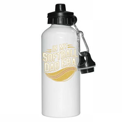 In My Softball Dad Era Softball Dads Softball Parent Gift Aluminum Water Bottle