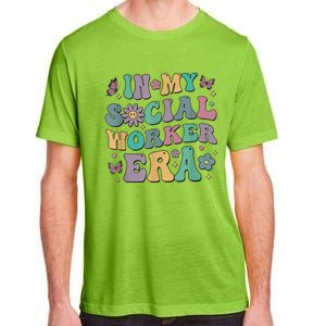 In My Social Worker Era Retro Groovy School Social Worker Adult ChromaSoft Performance T-Shirt