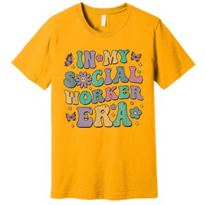 In My Social Worker Era Retro Groovy School Social Worker Premium T-Shirt