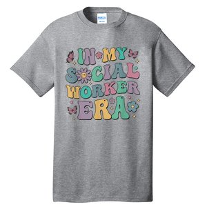 In My Social Worker Era Retro Groovy School Social Worker Tall T-Shirt