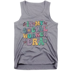 In My Social Worker Era Retro Groovy School Social Worker Tank Top