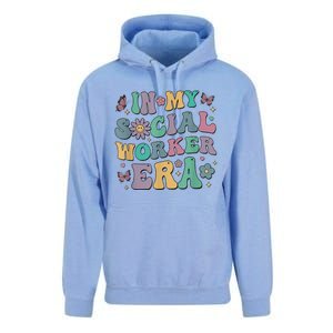 In My Social Worker Era Retro Groovy School Social Worker Unisex Surf Hoodie