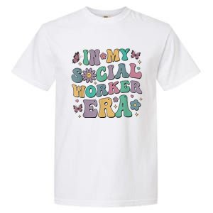 In My Social Worker Era Retro Groovy School Social Worker Garment-Dyed Heavyweight T-Shirt