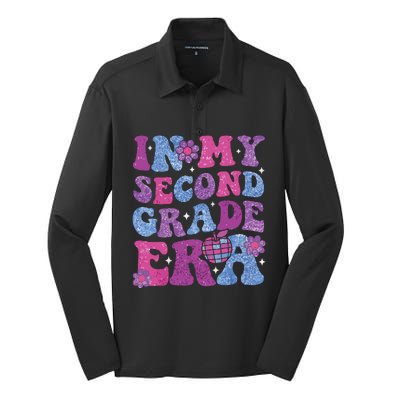 In My Second Grade Era Girl Back To School 2nd Grade Teacher Silk Touch Performance Long Sleeve Polo