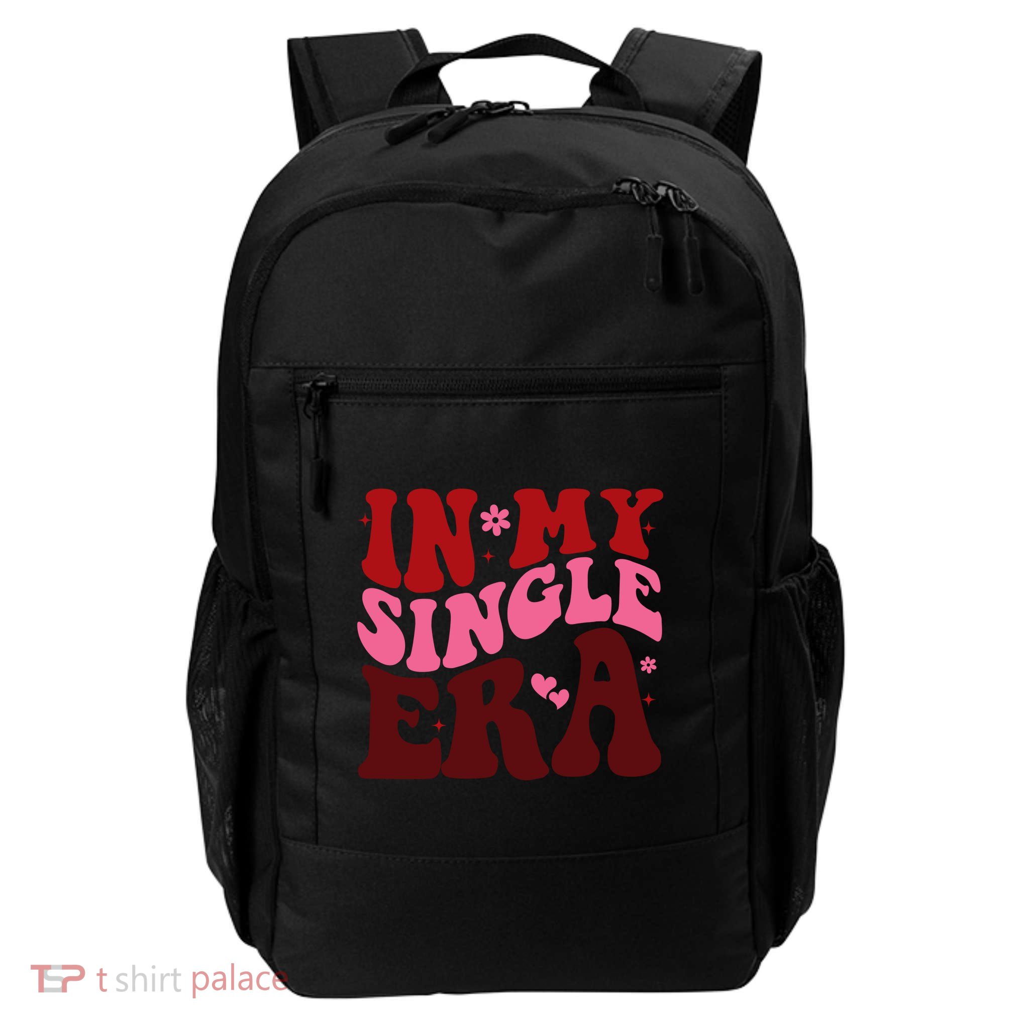 In My Single Era Anti Valentine Groovy Daily Commute Backpack