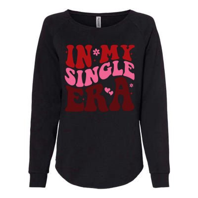 In My Single Era Anti Valentine Groovy Womens California Wash Sweatshirt