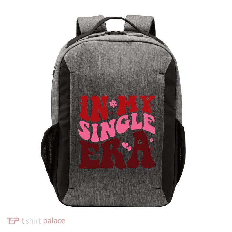 In My Single Era Anti Valentine Groovy Vector Backpack