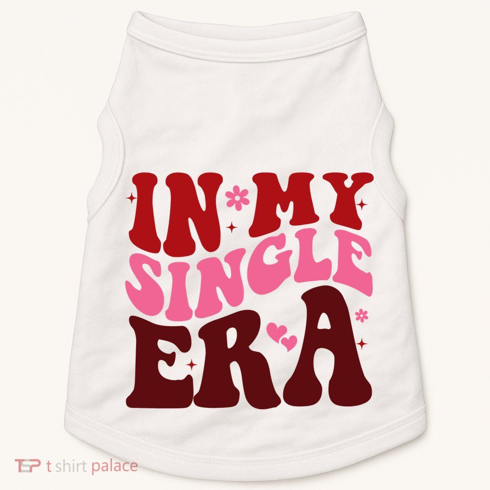 In My Single Era Anti Valentine Groovy Doggie Tank