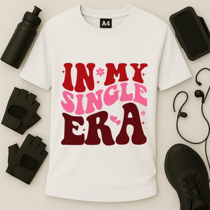 In My Single Era Anti Valentine Groovy Cooling Performance Crew T-Shirt