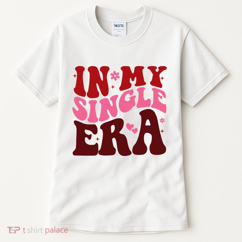 In My Single Era Anti Valentine Groovy Tall T-Shirt