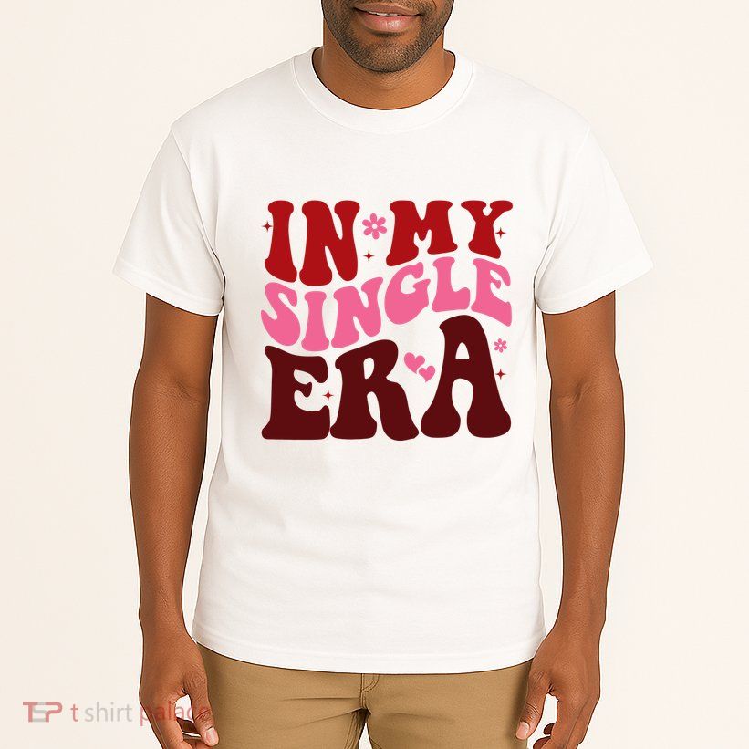 In My Single Era Anti Valentine Groovy Tall T-Shirt