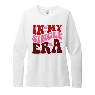 In My Single Era Anti Valentine Groovy Womens CVC Long Sleeve Shirt