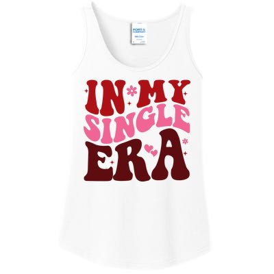 In My Single Era Anti Valentine Groovy Ladies Essential Tank