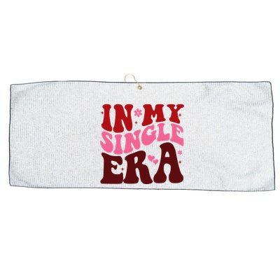 In My Single Era Anti Valentine Groovy Large Microfiber Waffle Golf Towel