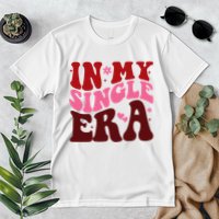 In My Single Era Anti Valentine Groovy Premium T-Shirt