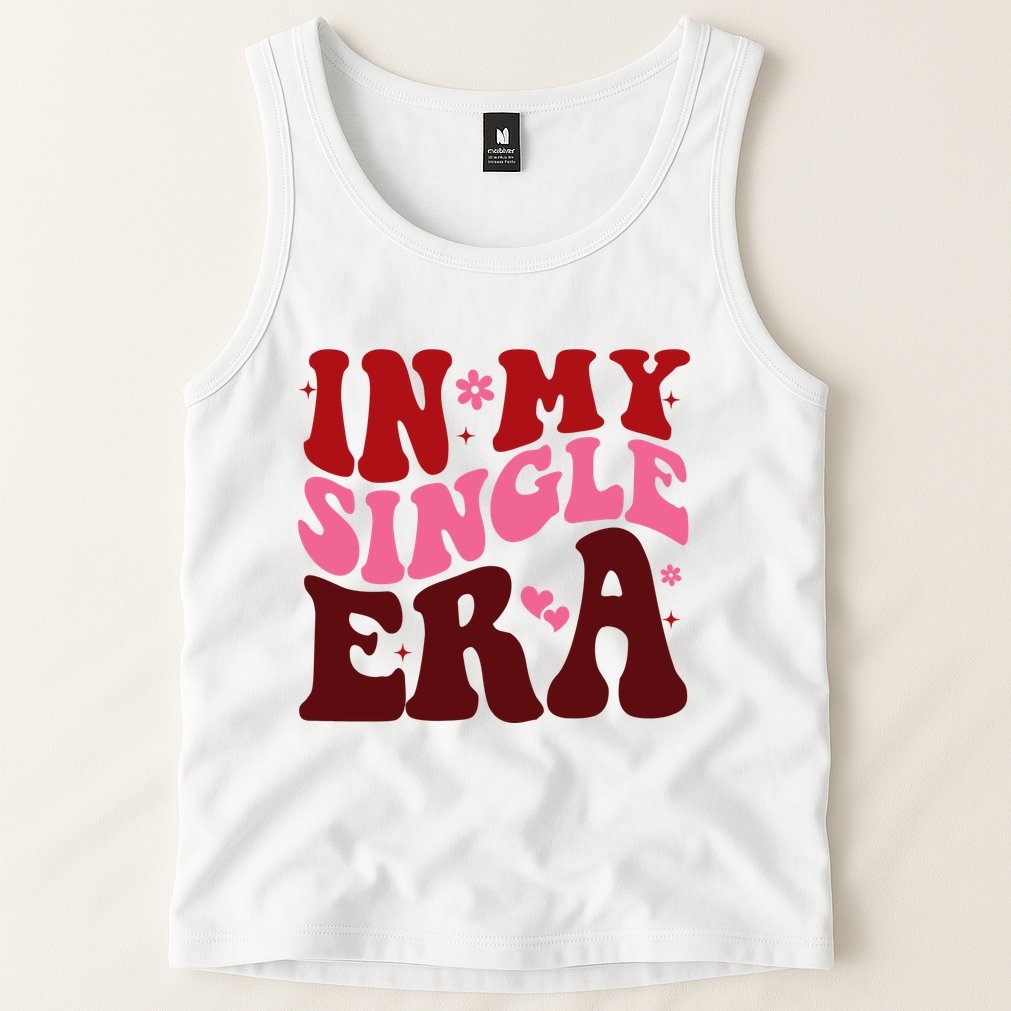In My Single Era Anti Valentine Groovy Tank Top