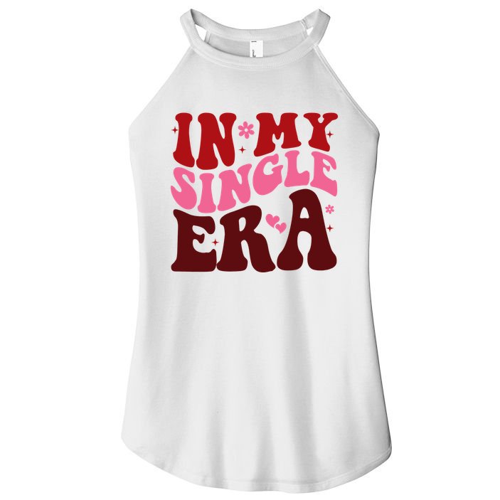 In My Single Era Anti Valentine Groovy Women's Perfect Tri Rocker Tank
