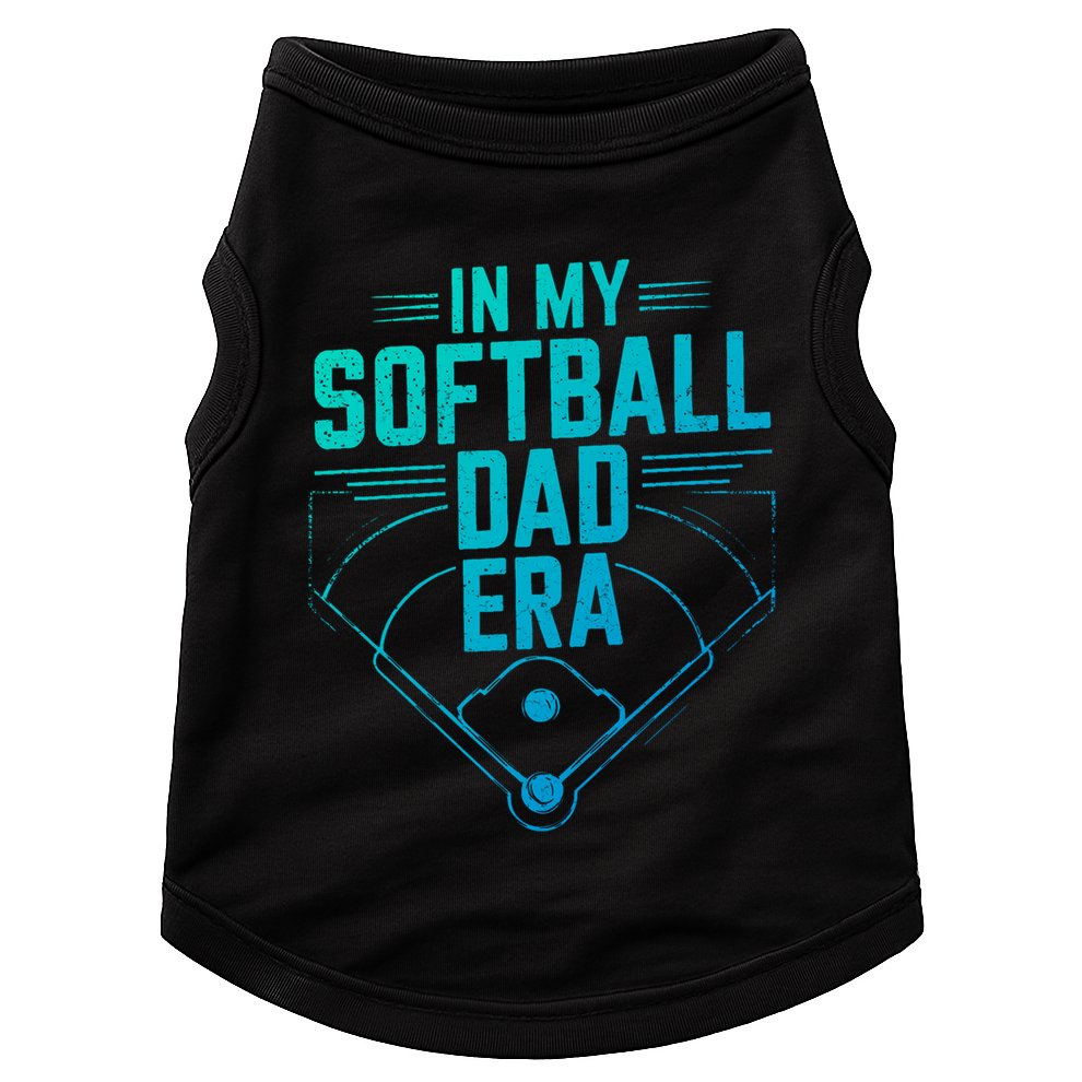 In My Softball Dad Era Softball Team Dad Softball Dads Gift Doggie Tank