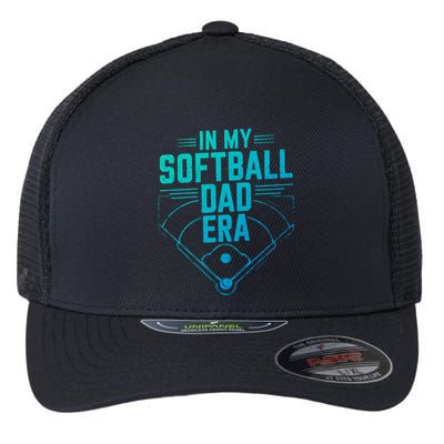 In My Softball Dad Era Softball Team Dad Softball Dads Gift Flexfit Unipanel Trucker Cap