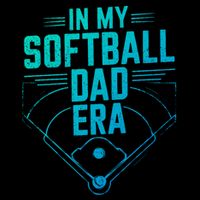In My Softball Dad Era Softball Team Dad Softball Dads Gift Flexfit Unipanel Trucker Cap