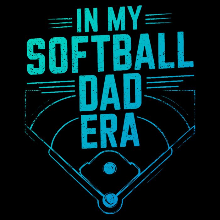 In My Softball Dad Era Softball Team Dad Softball Dads Gift Flexfit Unipanel Trucker Cap