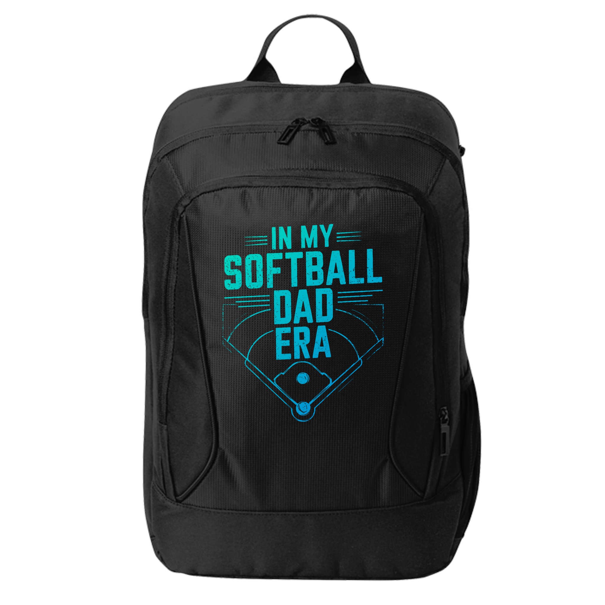In My Softball Dad Era Softball Team Dad Softball Dads Gift City Backpack