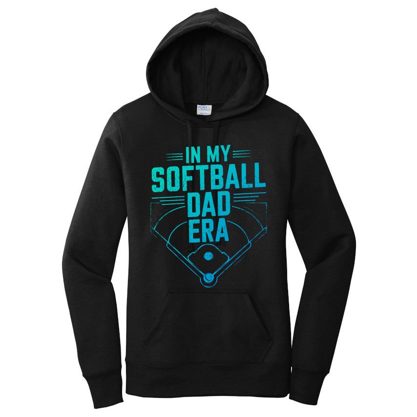 In My Softball Dad Era Softball Team Dad Softball Dads Gift Women's Pullover Hoodie
