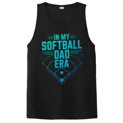 In My Softball Dad Era Softball Team Dad Softball Dads Gift PosiCharge Competitor Tank