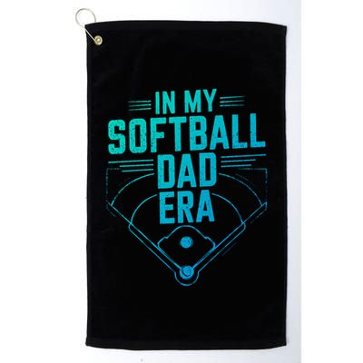 In My Softball Dad Era Softball Team Dad Softball Dads Gift Golf Towel