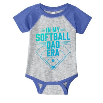 In My Softball Dad Era Softball Team Dad Softball Dads Gift Infant Baby Jersey Bodysuit