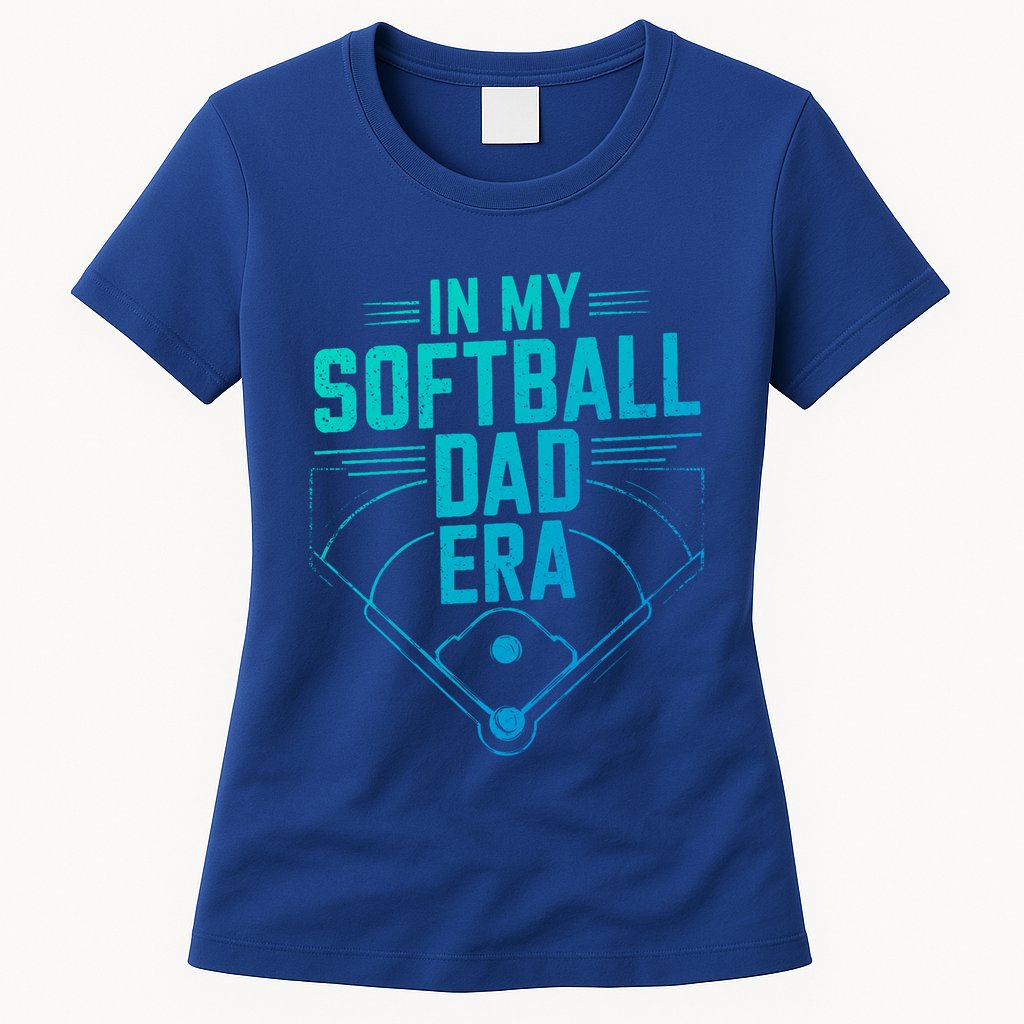 In My Softball Dad Era Softball Team Dad Softball Dads Gift Womens T-Shirt