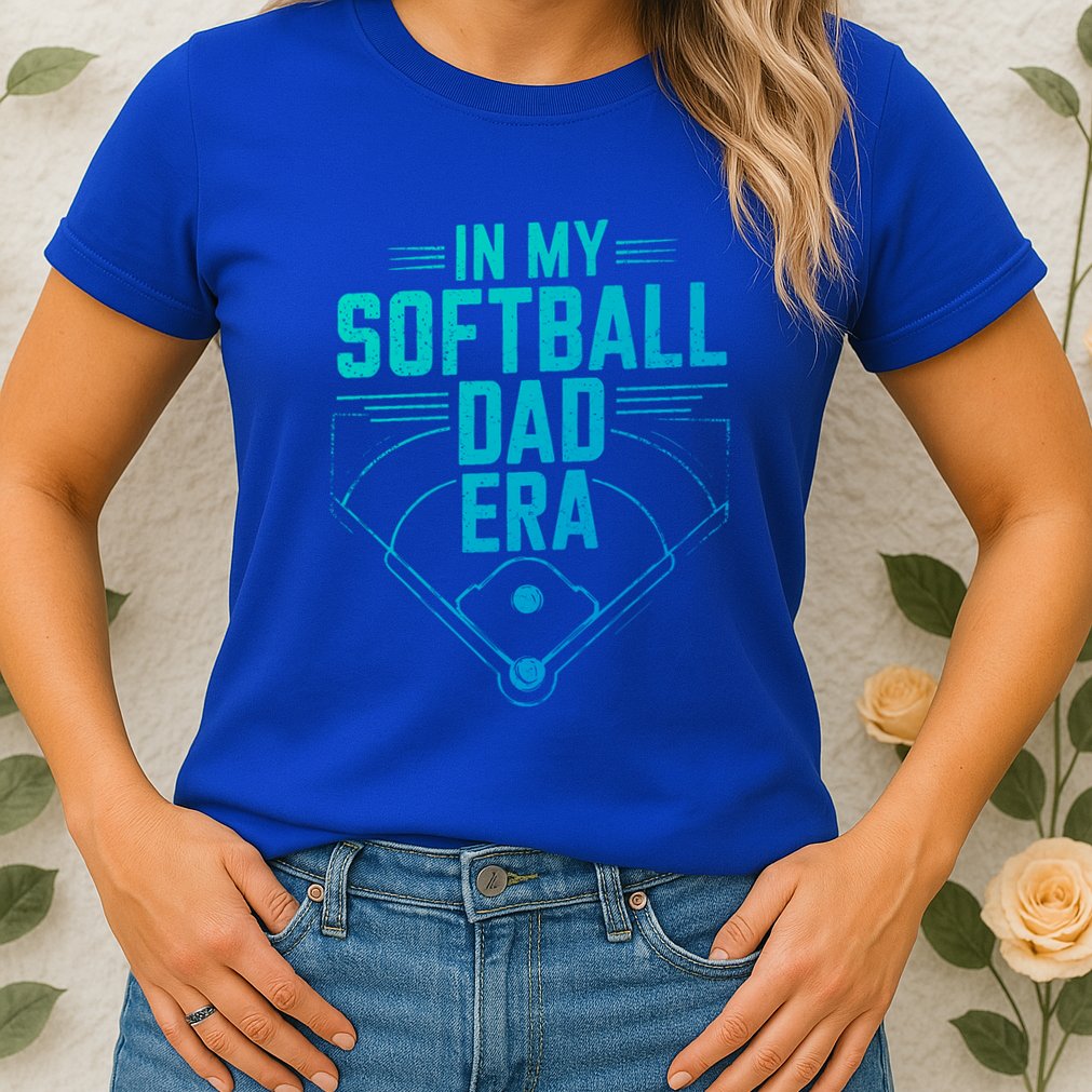 In My Softball Dad Era Softball Team Dad Softball Dads Gift Womens T-Shirt