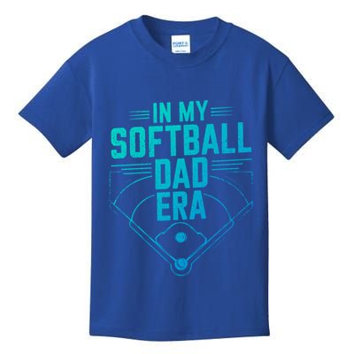 In My Softball Dad Era Softball Team Dad Softball Dads Gift Kids T-Shirt