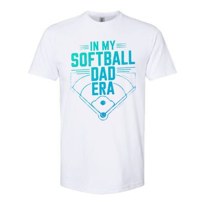 In My Softball Dad Era Softball Team Dad Softball Dads Gift Softstyle CVC T-Shirt