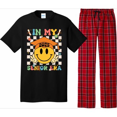 In My Senior Era Class Of 2025 Graduate Smile Face Groovy Cool Gift Pajama Set