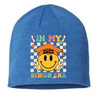 In My Senior Era Class Of 2025 Graduate Smile Face Groovy Cool Gift Sustainable Beanie