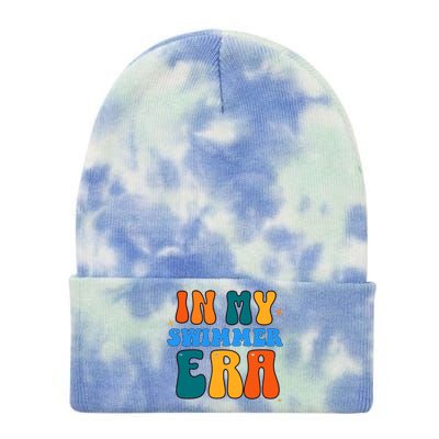 In My Swimmer Era For Swim Swimmers And Swimming Tie Dye 12in Knit Beanie