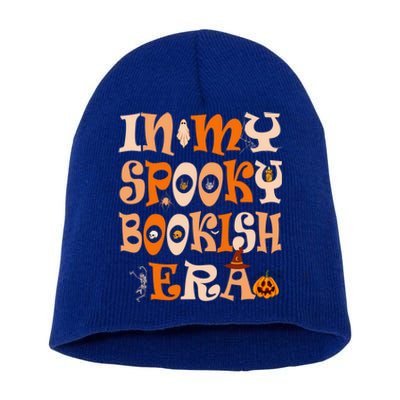 In My Spooky Boooookish Era Ghost Reading Books Halloween Cool Gift Short Acrylic Beanie