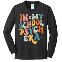 In My School Psych Era Retro School Psychologist Psychology Kids Long Sleeve Shirt