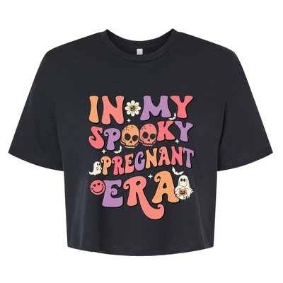 In My Spooky Pregnant Era Ghost Halloween Bella+Canvas Jersey Crop Tee