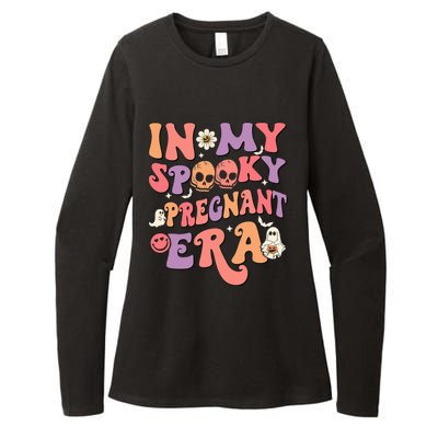 In My Spooky Pregnant Era Ghost Halloween Womens CVC Long Sleeve Shirt