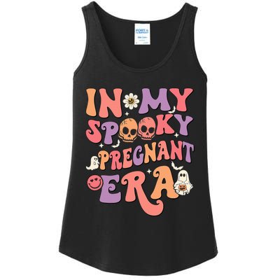 In My Spooky Pregnant Era Ghost Halloween Ladies Essential Tank