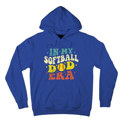 In My Softball Dad Era Vintage Softball Dad Fathers Day Gift Hoodie