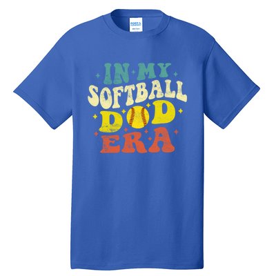 In My Softball Dad Era Vintage Softball Dad Fathers Day Gift Tall T-Shirt