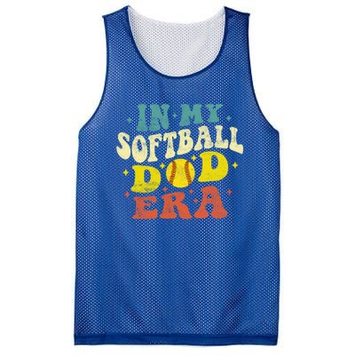 In My Softball Dad Era Vintage Softball Dad Fathers Day Gift Mesh Reversible Basketball Jersey Tank