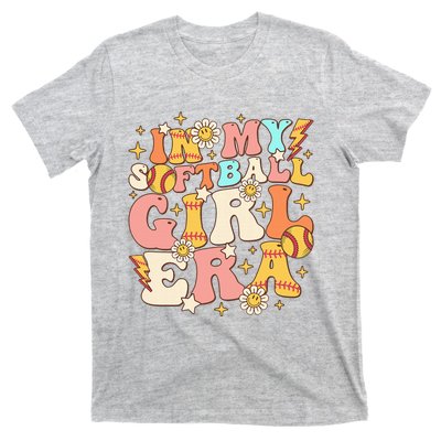 In My Softball Girl Era Retro Softball Girl Groovy Cute T-Shirt