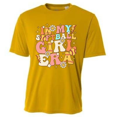 In My Softball Girl Era Retro Softball Girl Groovy Cute Cooling Performance Crew T-Shirt